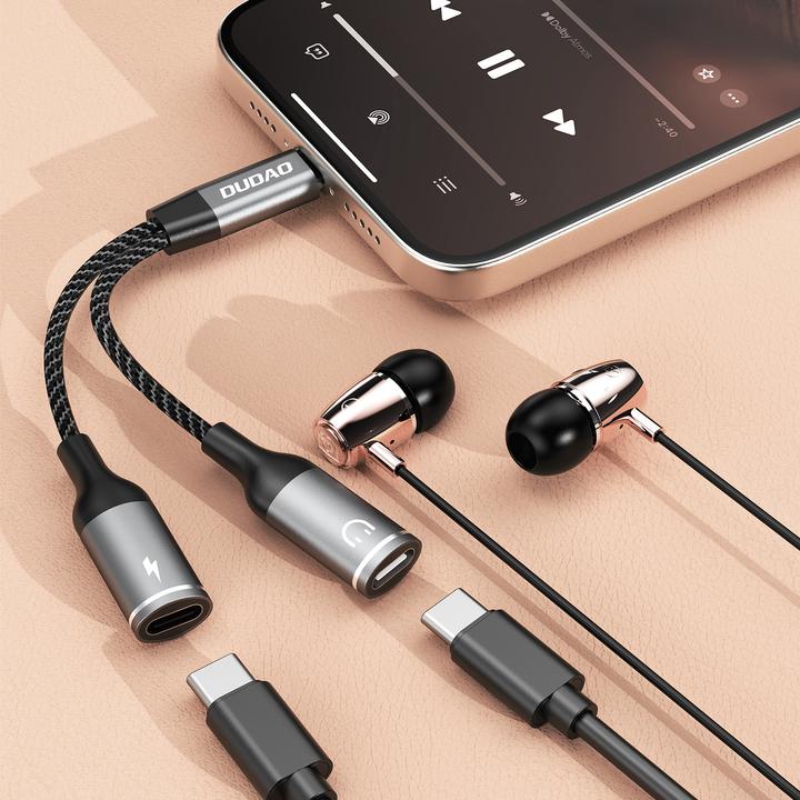 Produktbild Dudao L13C+ 2in1 USB-C Adapter - Gray (USB-C, 3 Ports)