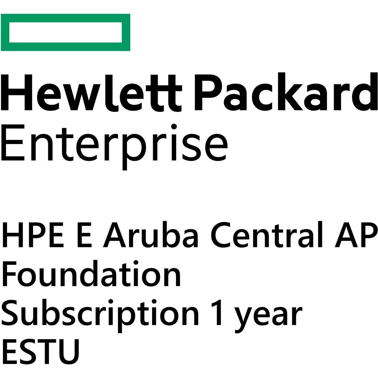 Thumbnail - HPE E Aruba Central AP, Foundation Subscription, 1 year, E-STU für