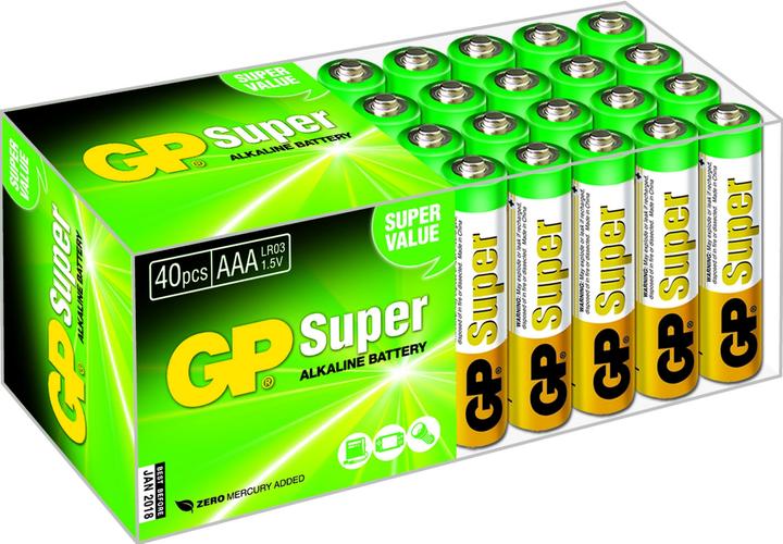 Actual product image GP Batteries Super Alkaline (40 pcs., AAA)