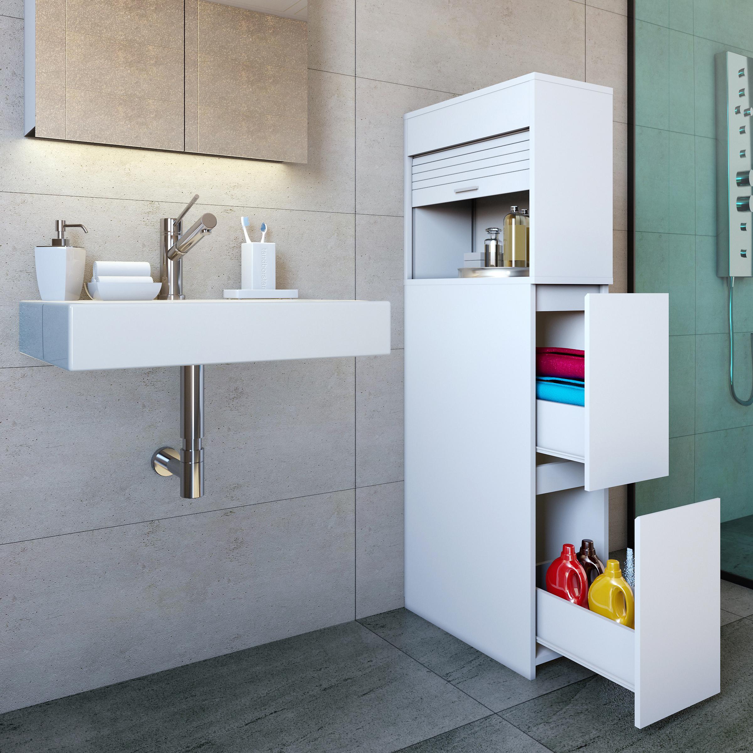 Thumbnail - VCM, Badezimmerschrank, Tasalo (25 x 48 x 131 cm)