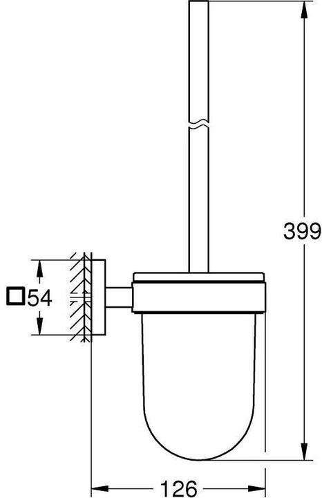 Image du produit Grohe Start Cube QuickFix Ensemble brosse pour WC, à coller, chromé