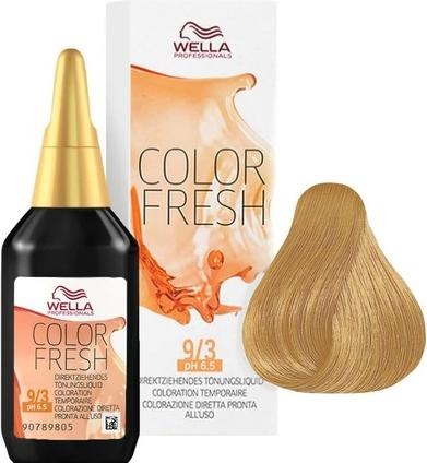 Actual product image Wella Color Fresh Acid (9/3 light blonde gold)