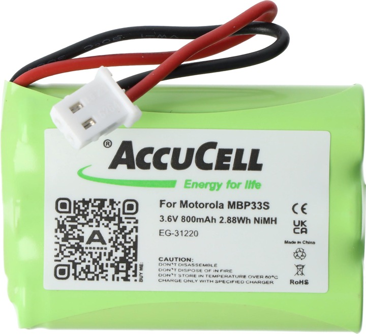 Actual product image AccuCell Motorola MBP33S battery