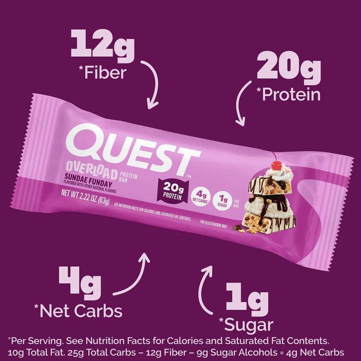 Image du produit Quest Nutrition Overload Bars (732 g, 12 pcs)