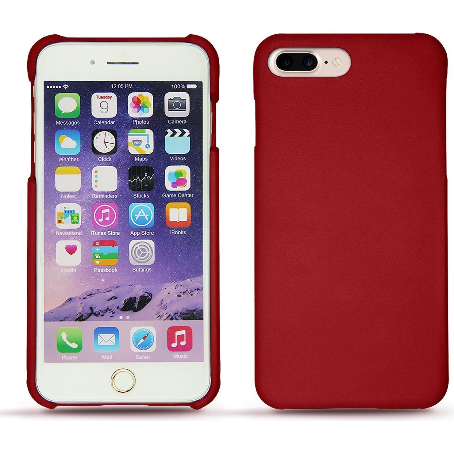 Noreve Lederschutzhülle (Apple iPhone 7 Plus), Smartphone Hülle, Rot