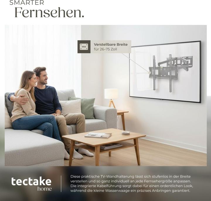 Actual product image tectake TV wall mount (Wall, 100 kg, 26" - 55")