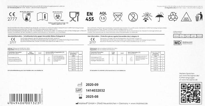 Produktbild 3A Novaprax Nitrilhandschuhe, puderfrei, 100 Stück, Grösse S, violett (S)