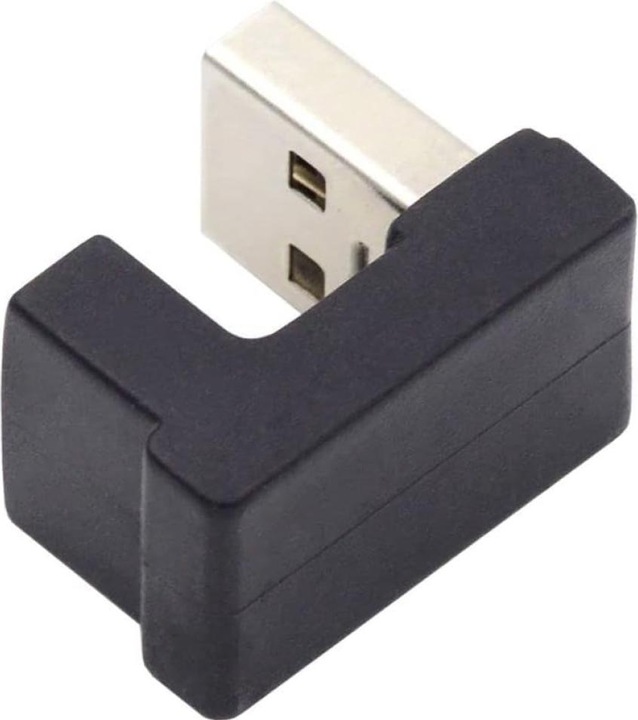 Actual product image PowerGuard USB-A to USB-C 180 degree angle U-shape up adapter (male/female) (USB 3.1)