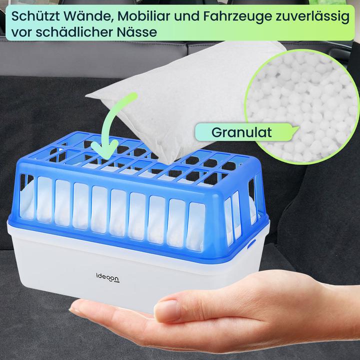 Actual product image Ideoon Premium dehumidifier set PLUS 5 granulate refill pack (50 m²)