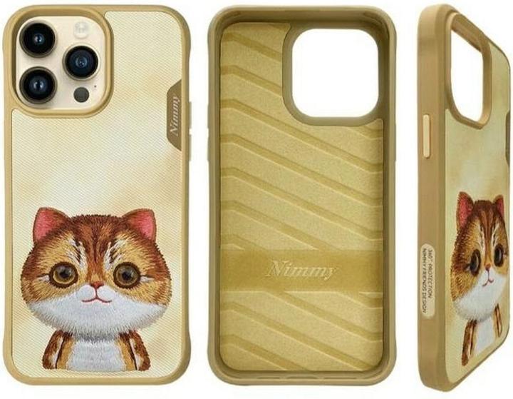 Actual product image Nimmy case iPhone 15 Pro Max 6.7" khaki Big Eyed Pet 2.0 Cat (Apple iPhone 15 Pro Max)
