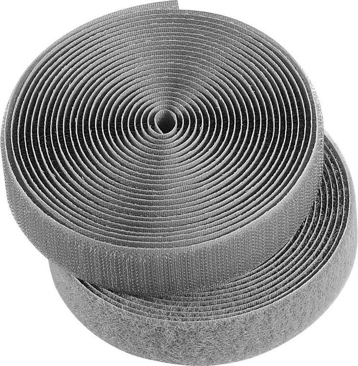Produktbild HellermannTyton Hook and Loop Textie 1000x125 PA/PP grey (Klettkabelbinder, 1000 mm, 1 Stk.)