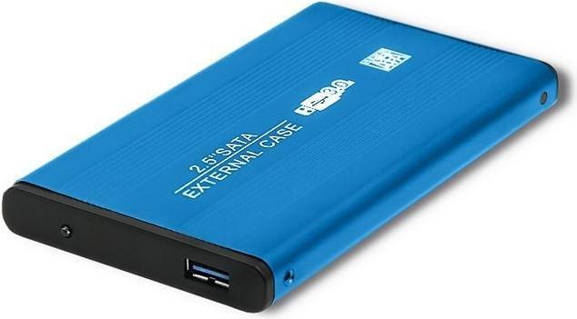 Actual product image Qoltec External Hard Drive Case HDD/SSD 2.5" SATA3 USB 3.0 Mėlyna (0.42 m)