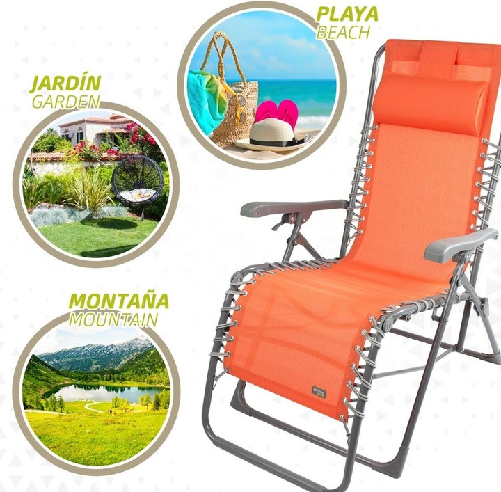 Produktbild Aktive Solseng Textilene Orange 160 x 76 x 52 cm (52 cm)