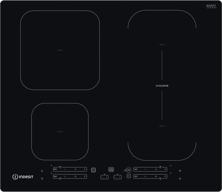 Productafbeelding Indesit IB 65B60 NE Zwart Geïntegreerde inductiekookplaat van 59 cm met 4 zones (59 cm, Inductiekookplaat)
