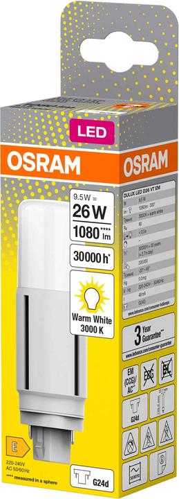 Actual product image Osram Dulux D (G24d, 9.50 W, 1080 lm, 1 x, E)