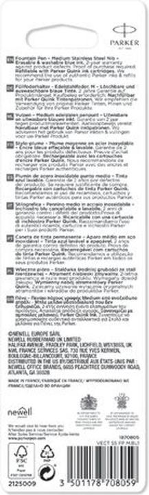 Image du produit Parker Stylo-plume VECTOR M (Acier inoxydable, Bleu, 1 x)