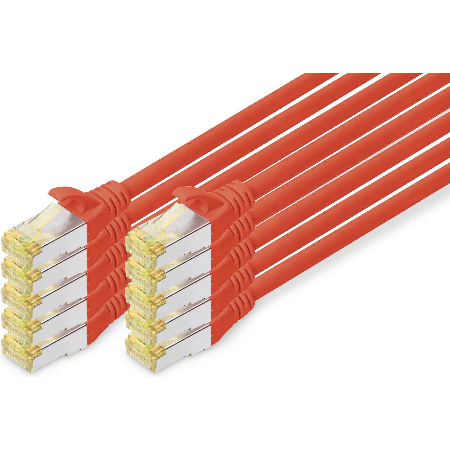 Thumbnail - Digitus CAT 6A S/FTP Patchkabel, 10 Stück (S/FTP, CAT6a, 1 m), Netzwerkkabel