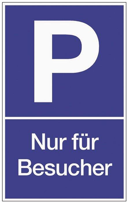 HP Autozubehör Panneau de signalisation de parking Parking pour visiteurs L250xl400 mm plastique bleu/blanc