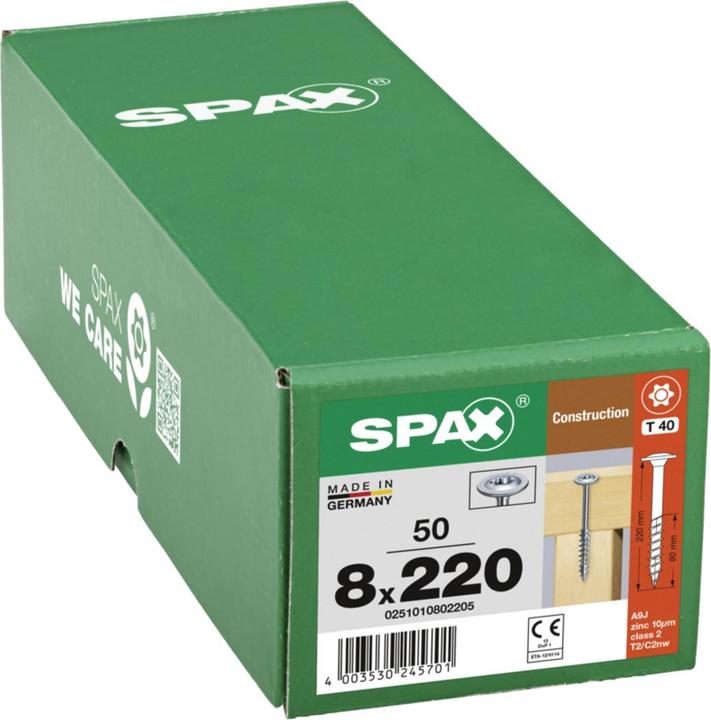 Produktbild Spax Tellerkopf T-Star Plus T40 Teilgewinde 4cut Wirox (50 Schrauben pro Stück)