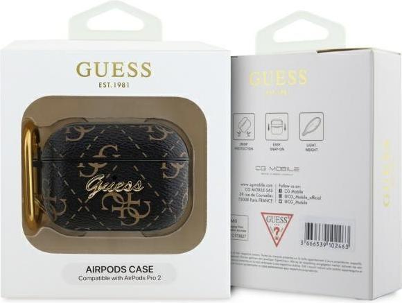 Produktbild Guess GUAP2PG4GPK AirPods Pro 2 (2022/2023) cover czarny/black 4G Hook (Kopfhörer Hülle)