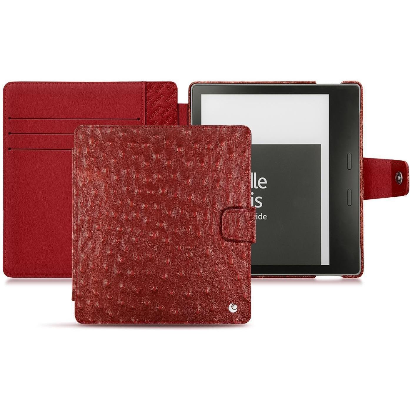 Noreve Lederschutzhülle Wallet (Kindle Oasis (2019)), eReader Zubehör, Rot