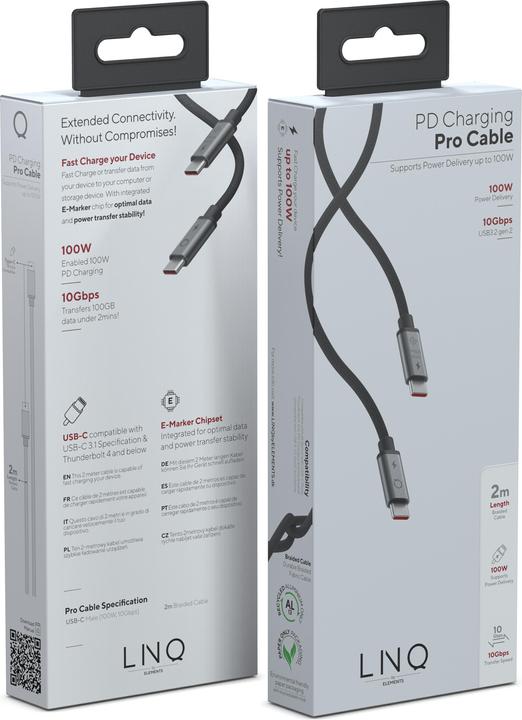 Image du produit LINQ Connects USB C — USB C (2 m, USB 3.2 Gen 2, 100 W)