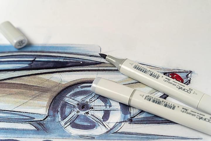 Actual product image Copic Marker sketch, set of 12 "Grey "ne CG" (12x)