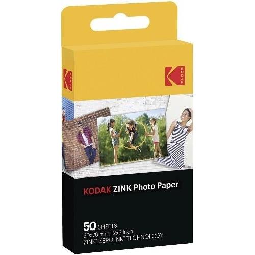 Kodak ZINK 2x3" 50x76 mm 50 Sheets Photo Paper (2x3 ", 50 x 76 mm, 50x), Carta fotografica, Bianco