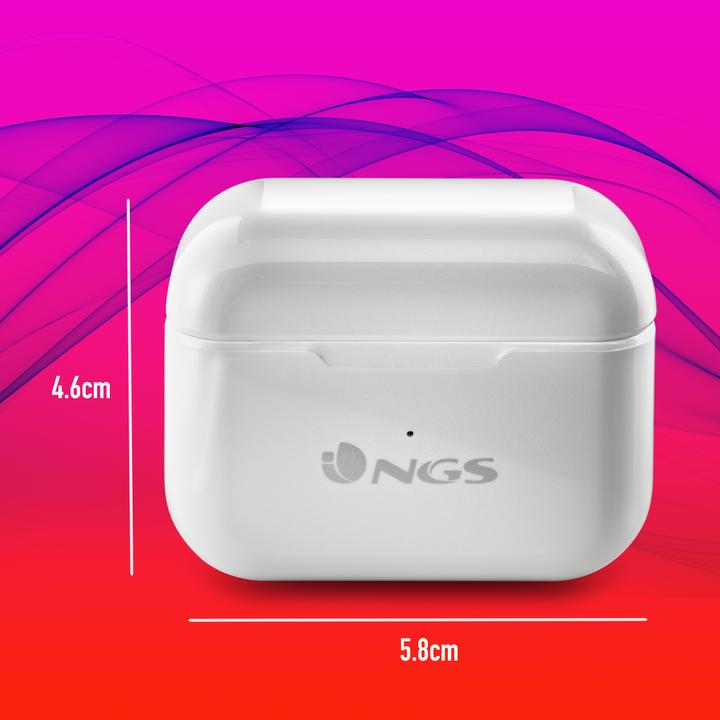 Produktbild NGS Artica bloom white (Keine Geräuschunterdrückung, 6 h, Kabellos)