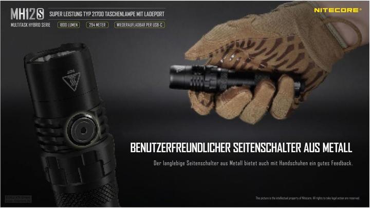 Produktbild Nitecore MH12S Taschenlampe inkl. Akku (14.10 cm, 1800 lm)