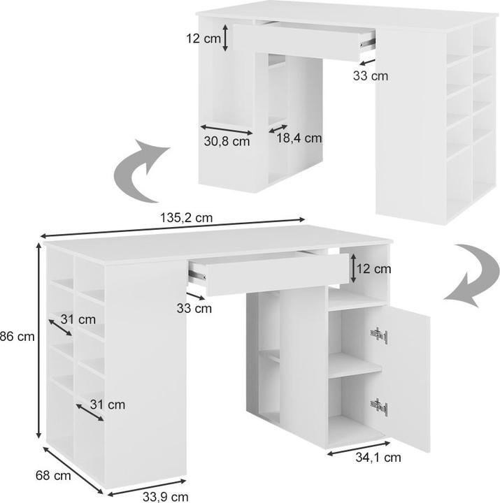 Produktbild Vicco Victoria (135 x 68 x 86 cm)