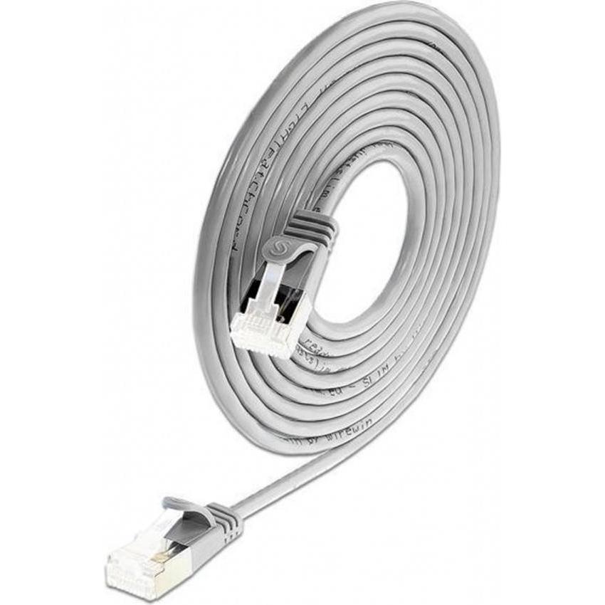 Thumbnail - Wirewin Slim Patchkabel: U/FTP, 1.0m, grau (U/FTP, CAT6a, 1 m), Netzwerkkabel