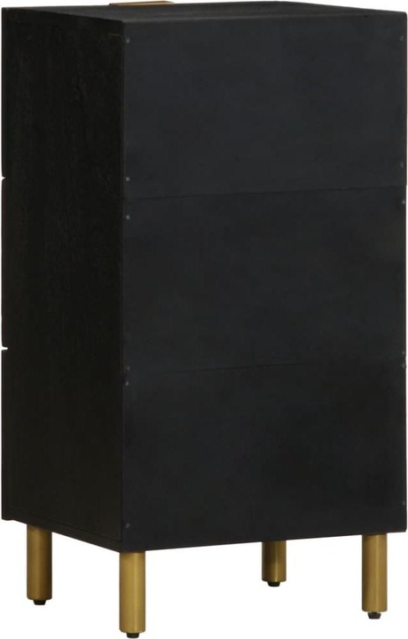 Actual product image VidaXL Sideboard with drawers Chest of drawers Sideboard Cabinet Black Wood-based material (40 x 33 x 75 cm)