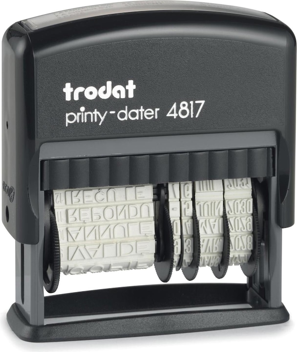 Actual product image Trodat Word and date stamp