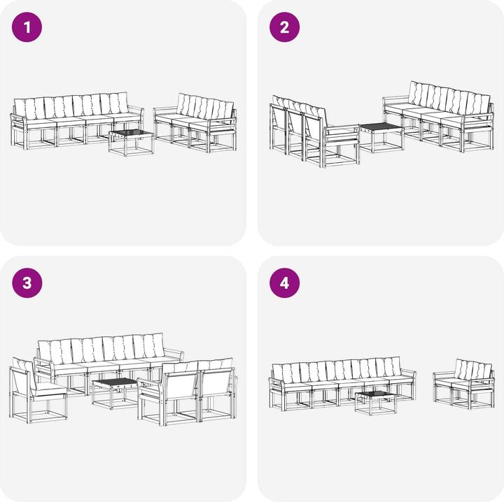 Produktbild vidaXL Outdoor-Sofa