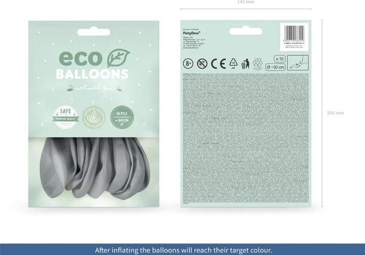 Actual product image Partydeco Balloons grey Eco (10x)