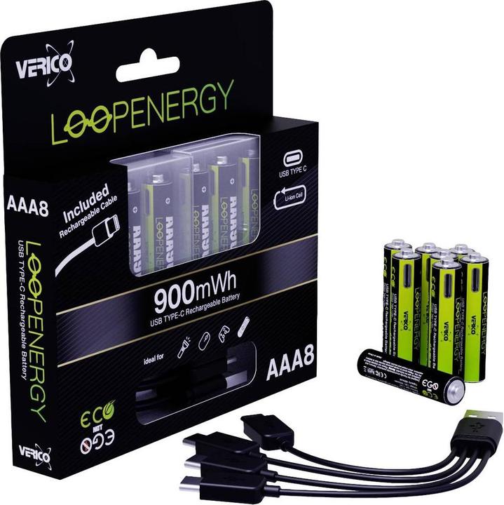Actual product image Verico Loopenergy (8 pcs., AAA, 600 mAh)