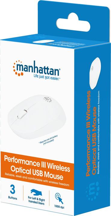 Actual product image Manhattan Performance III Optical Wireless USB Wireless Mouse (Wireless)