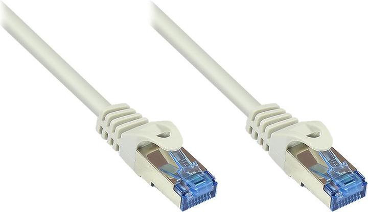Actual product image Good Connections RNS® patch cable with snap-in lug protection, Cat. 6A, S/FTP, PiMF, halogen-free, 500MHz, gray, 40m (S/FTP, CAT6a, 40 m)
