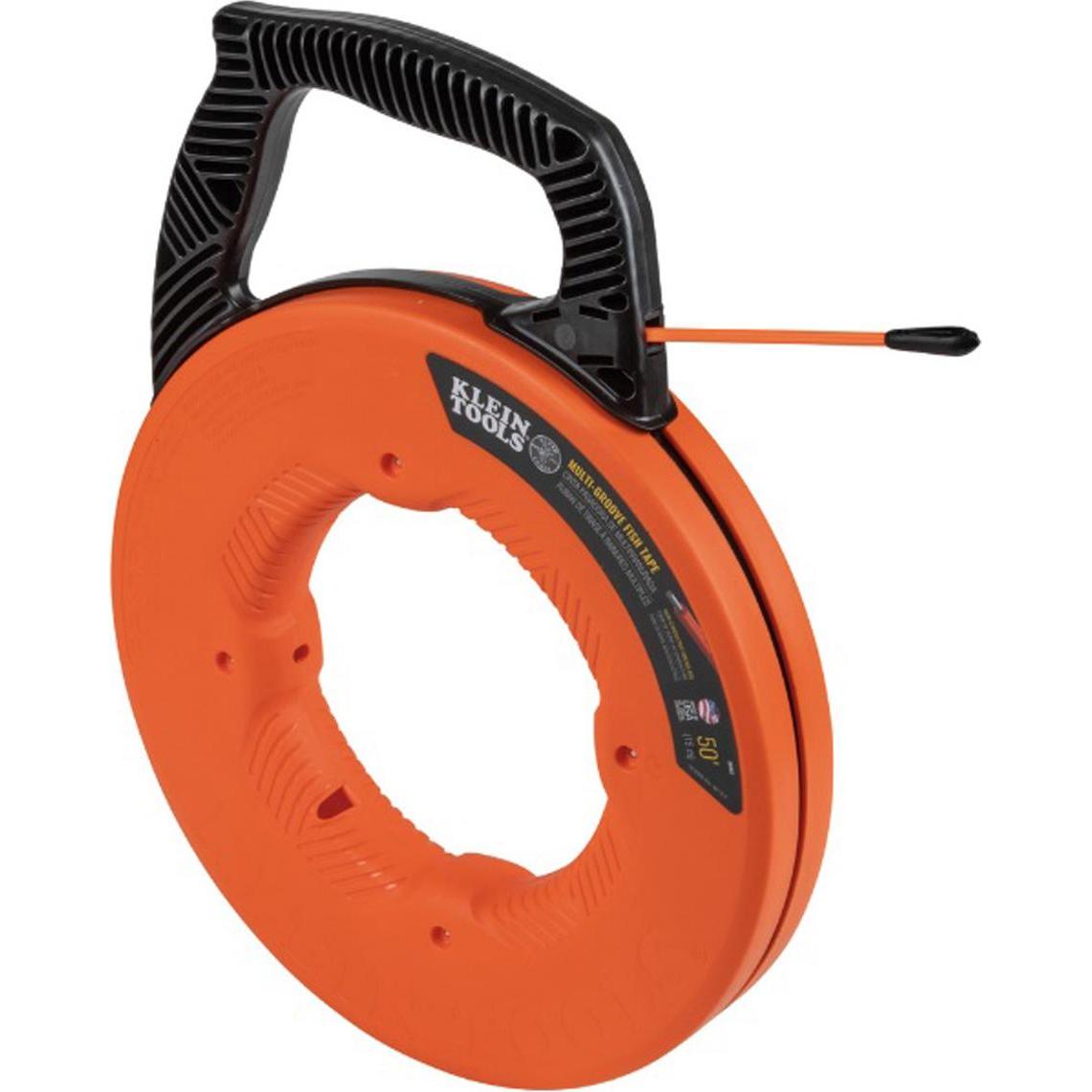 Klein Tools, Kabeleinziehsystem, Geriffeltes Fiberglas-Einziehband mit Nylonspitze 15,2 m 56382 1St. (15.20 m)