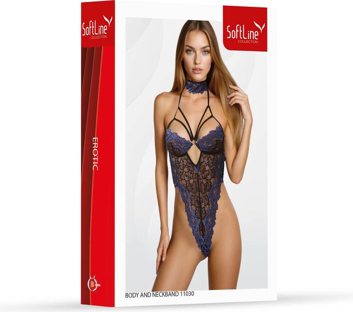 Produktbild Softline Körper- und Halsband-Set 11030 blau/schwarz 3XL (3XL)