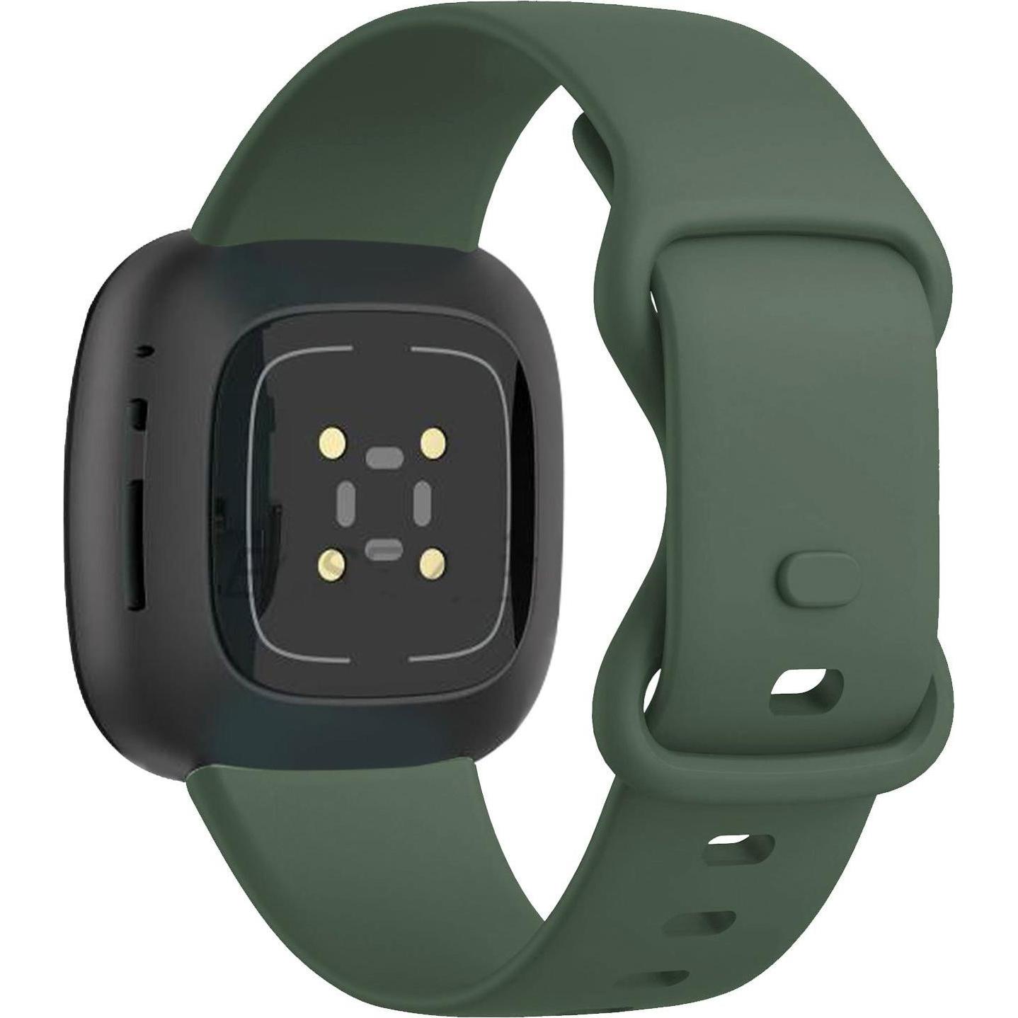 Thumbnail - Strap-it Silikon Armband (Silikon, Versa 3), Uhrenarmband, Grün