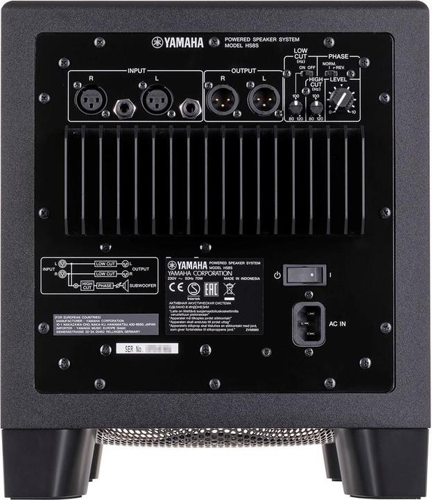 Produktbild Yamaha Hs8s (Subwoofer aktiv, 1 Stk., 1x 150 W)