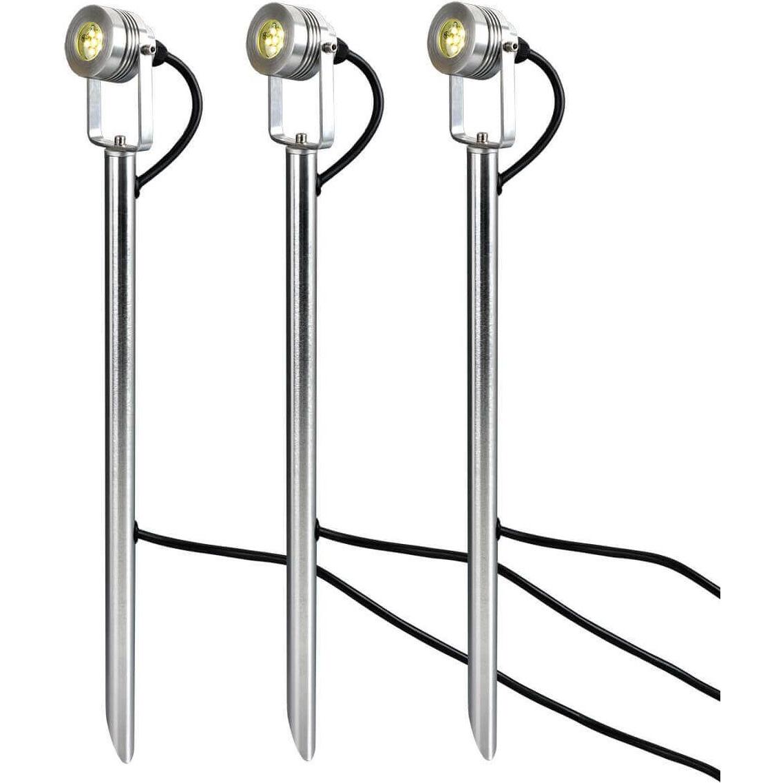 Elstead Lighting, Gartenbeleuchtung, Spennymoor LED Aussen-Stehleuchten 3-fach Pole Eloxiertes Aluminium IP54 (IP54)