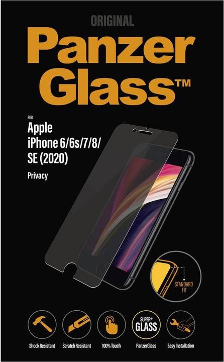 Produktbild PanzerGlass Privacy (1 Stk., Apple iPhone 6, Apple iPhone 6s, Apple iPhone 7, Apple iPhone 8, Apple iPhone SE)