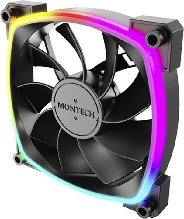 Produktbild Montech RX120 PWM ARGB Lüfter - 120mm, schwarz (120 mm, 1x)