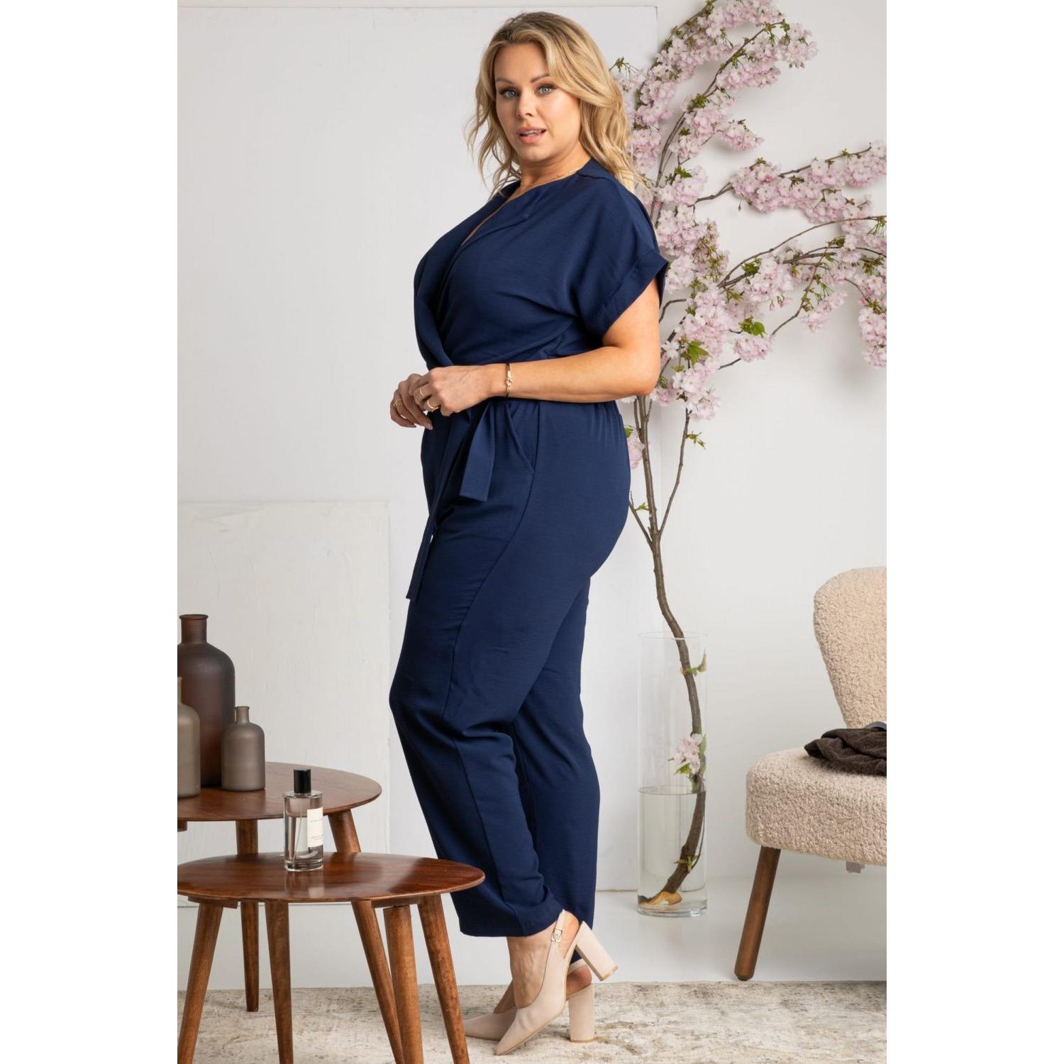 Thumbnail - Karko, Damen, Jumpsuit, Overall Grosse model, Blau, (46, 47, 48)