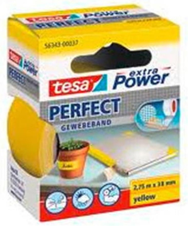 Actual product image tesa EXTRA POWER PERFECT fabric tape, fabric-reinforced duct tape (38 mm)