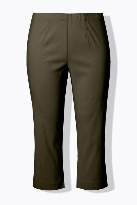 Actual product image Ulla Popken Stretch Basic Bengaline Capri Pants (46)