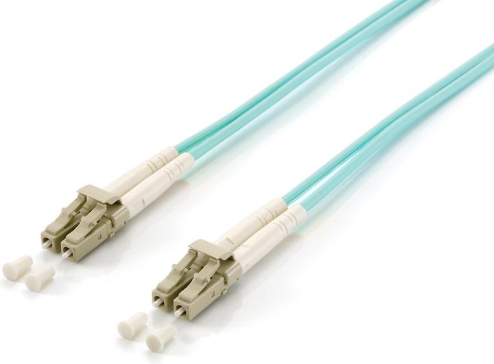 Produktbild equip LWL Patchkabel LC->LC Multimode Duplex OM3 turq (15 m)
